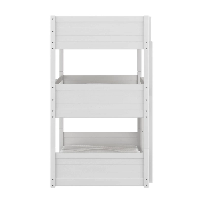 Twin Capri Wood Triple Bunk Bed White - Hillsdale Furniture - Image 3