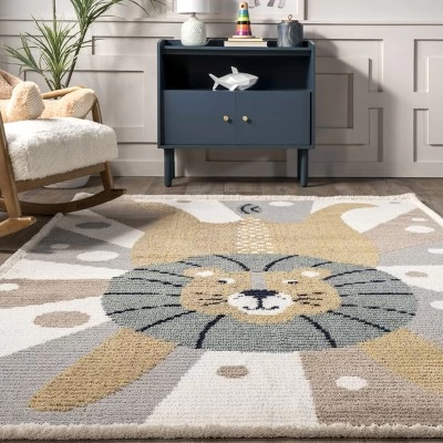 Brodie Cheerful Lion Kids Area Rug - Image 7