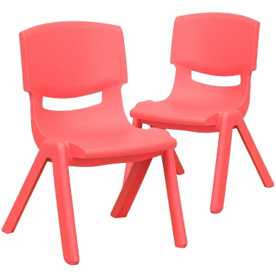 Flash Furniture 2 Pack Plastic Stackable School Chair With 10.5" Seat Height - Image 16