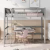 Twin Size Wood Loft Bed With Ladder-ModernLuxe