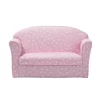 Erica Heart Upholstered Kids' 2 Seater Sofa Pink - Baxton Studio
