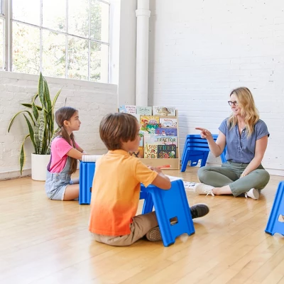 ECR4Kids Linking Stools, Children's Stackable Seat, Portable Floor Table, 4-Piece - Image 5