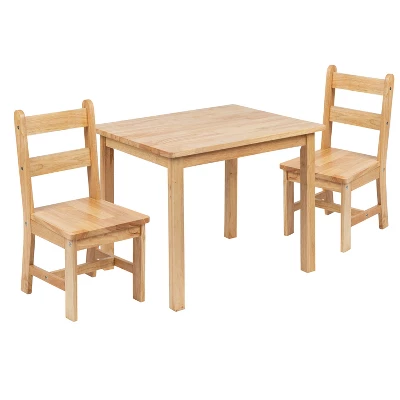 Flash Furniture Kids Solid Hardwood Table And Chair Set For Playroom, Bedroom, Kitchen - 3 Piece Set - Image 14
