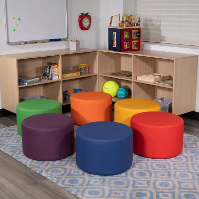 Flash Furniture Soft Seating Flexible Circle For Classrooms And Daycares - 12" Seat Height - Image 2