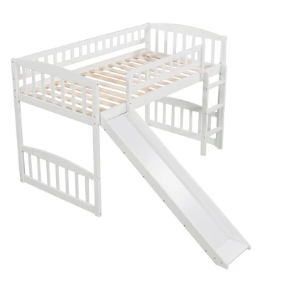Twin Size Loft Bed With Slide And Ladder - ModernLuxe - Image 3