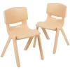 Flash Furniture 2 Pack Plastic Stackable School Chair With 13.25" Seat Height