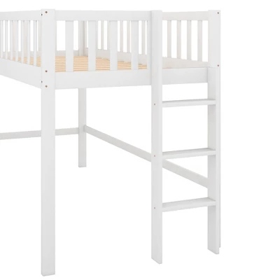 Twin Size Loft Bed With Ladder And Slide-ModernLuxe - Image 4