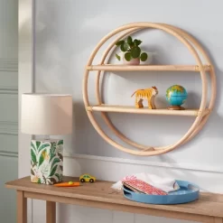 Rattan Kids' Round Shelf Natural - Pillowfortâ˘