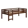 Twin Indy Solid Wood Low Loft Bed Walnut - Saracina Home