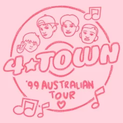 Junior's Turning Red 4*Town '99 Australian Tour Badge T-Shirt