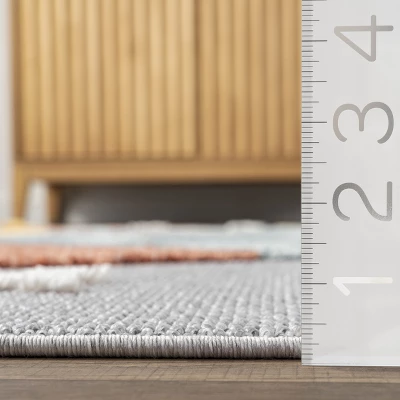 NuLOOM Journee Rocket Ship High-Low Kids Tasseled Area Rug - Image 2