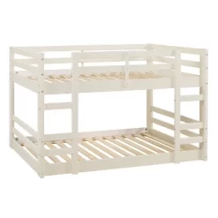 Twin Over Twin Indy Solid Wood Low Bunk Bed - Saracina Home