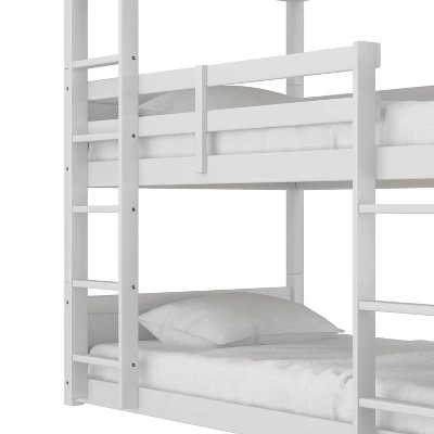 Twin Capri Wood Triple Bunk Bed White - Hillsdale Furniture - Image 11
