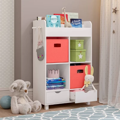 Kids' Book Nook Cubby Storage Cabinet With Bookrack - RiverRidge Home - Image 6