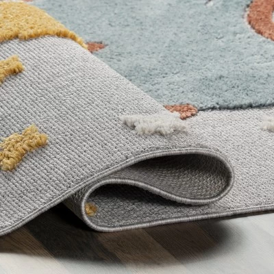 NuLOOM Journee Rocket Ship High-Low Kids Tasseled Area Rug - Image 3