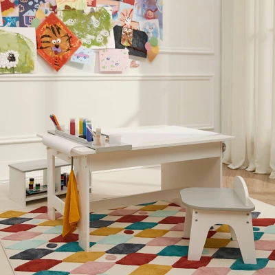 Fantasy Fields - Little Artist Monet Play Art Table Kids Furniture - White/Gray - Image 2
