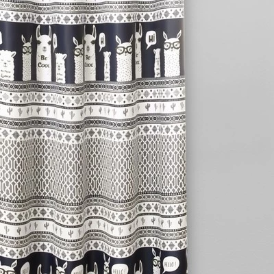 52"x84" Set Of 2 Llama Striped Room Darkening Curtain Panels - Lush Décor - Image 2