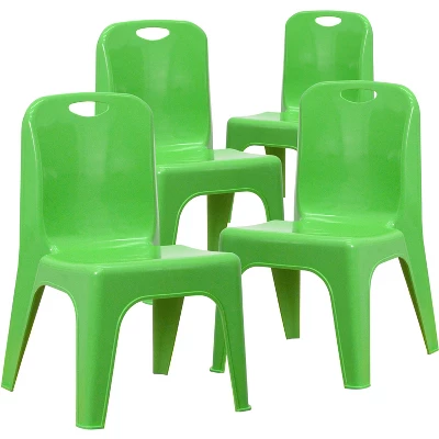 Flash Furniture 4 Pack Plastic Stackable School Chair With Carrying Handle And 11'' Seat Height - Image 11
