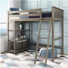 Max & Lily Twin-Size High Loft Bed With Bookcase