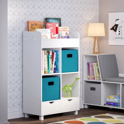 Kids' Book Nook Cubby Storage Cabinet With Bookrack - RiverRidge Home - Image 2