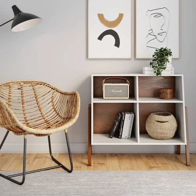 Telos Matte Walnut Storage Unit White - Nathan James - Image 3