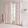 Natalie Rainbow With Metallic Printed Total Blackout Window Panel Pink - Mi Zone