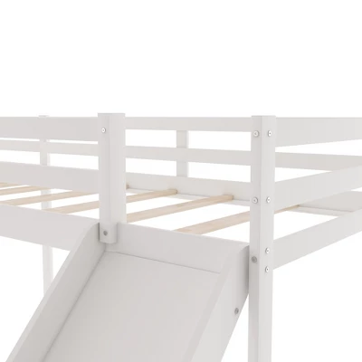 L-Shaped Twin Size Loft Bed With Ladder And Slide - ModernLuxe - Image 8