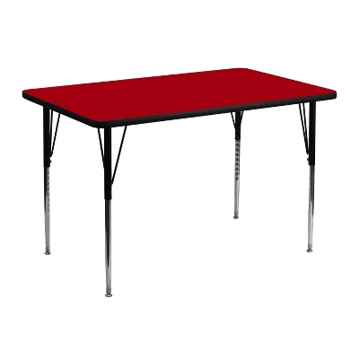 Emma And Oliver 30x48 Rectangle Laminate Adjustable Activity Table - Image 10