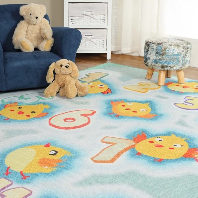 Playtime Numbers Vibrant Kids Indoor Area Rug By Blue Nile Mills - Image 9