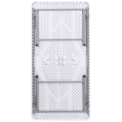 Emma And Oliver 4.93-Foot Kid's Granite White Plastic Folding Activity Table - Play Table - Image 7