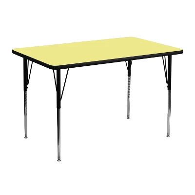 Emma And Oliver 30x48 Rectangle Laminate Adjustable Activity Table - Image 8