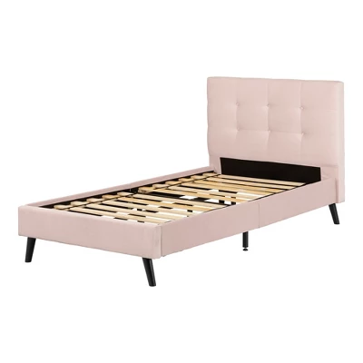 Maliza Upholstered Complete Platform Bed Pale Pink - South Shore - Image 9