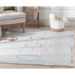 Well Woven Hopscotch Area Rug Playmat Apollo Kids Collection