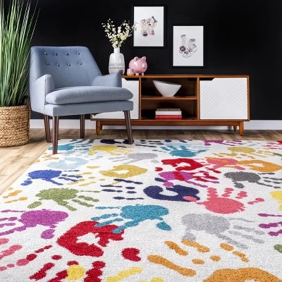 NuLOOM Pinkie Handprint Kids Area Rug - Image 7