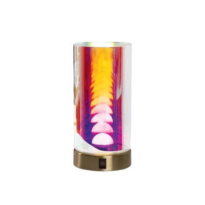 Teen Iridescent Cylinder LED Novelty Table Lamp - West & Arrow - Image 2