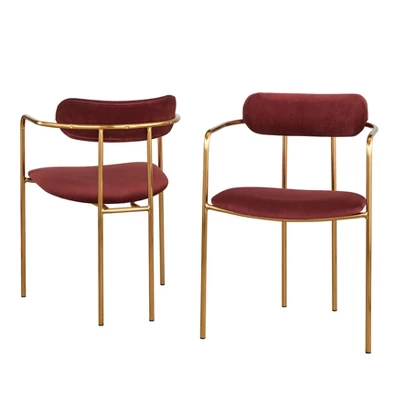 Set Of 2 Healey Retro Velvet Dining Armchairs - Buylateral - Image 6