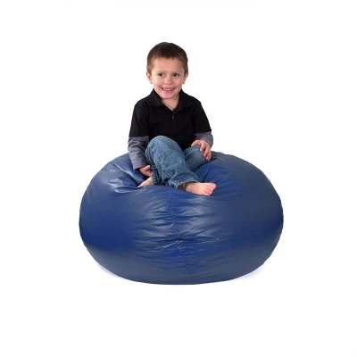 Medium Vinyl Bean Bag Chair Blue - Gold Medal