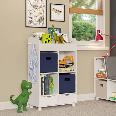 Kids' Book Nook Cubby Storage Cabinet With Bookrack - RiverRidge Home - Image 4
