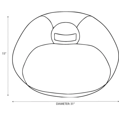 Long Fur Kids' Bean Bag Cream - Pillowfort™ - Image 4