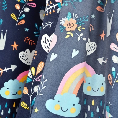 84"x52" Set Of 2 Unicorn Heart Window Curtain Panels - Lush Décor - Image 4