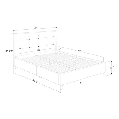Maliza Upholstered Complete Platform Bed Pale Pink - South Shore - Image 8