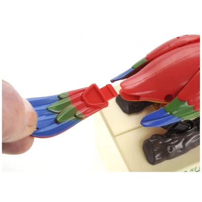 Insten Parrot Piggy Bank Robotic Coin Munching Toy Money Box, Red, 6.6x6.5 Inches - Image 6