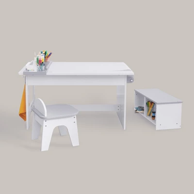 Fantasy Fields - Little Artist Monet Play Art Table Kids Furniture - White/Gray - Image 7