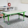 Flash Furniture 23.625"W X 47.25"L Rectangular Plastic Height Adjustable Activity Table
