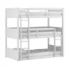 Twin Capri Wood Triple Bunk Bed White - Hillsdale Furniture