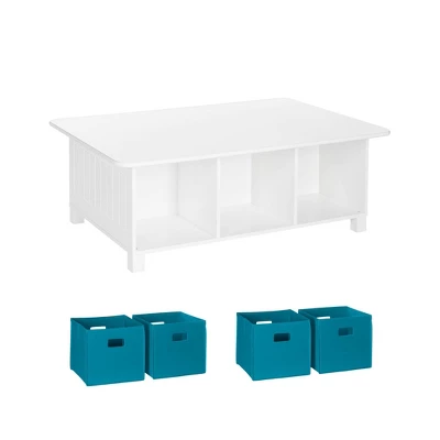 5pc Kids' Activity Table Set With 4 Bins - RiverRidge Home - Image 7