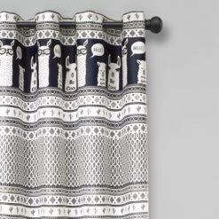 52"x84" Set Of 2 Llama Striped Room Darkening Curtain Panels - Lush Décor