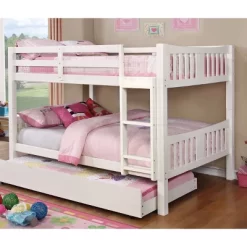 HOMES: Inside + Out Full Over Full Kids' Clare Bunk Bed White - IoHOMES