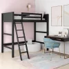 Twin Houston Kids' Wooden Loft Bed With Ladder - Room & Joy