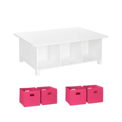 5pc Kids' Activity Table Set With 4 Bins - RiverRidge Home - Image 5